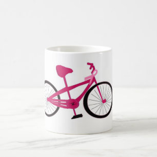 Caneca De Café Bicicleta Rosa Com Laço Rosa