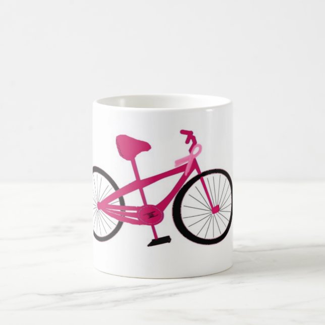 Caneca De Café Bicicleta Rosa Com Laço Rosa (Centro)