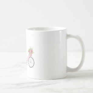 Caneca De Café Bicicleta Rosa Whimsical
