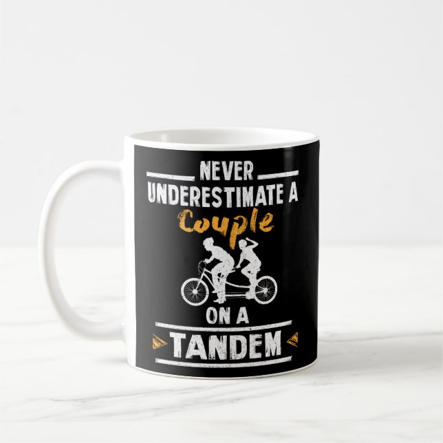 Caneca De Café Bicicleta Tandem Bicicletando Duas Pessoas (Esquerda)