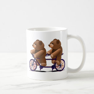 Caneca De Café Bicicleta Tandem, Teddy Bear Impressão