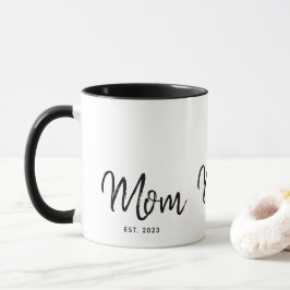 Caneca de Café Bicolor Presente para Mãe Recém-Con