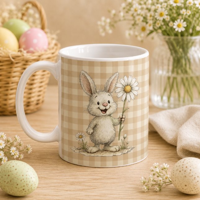 Caneca De Café Bicolor Taza Happy Easter para café (Criador carregado)