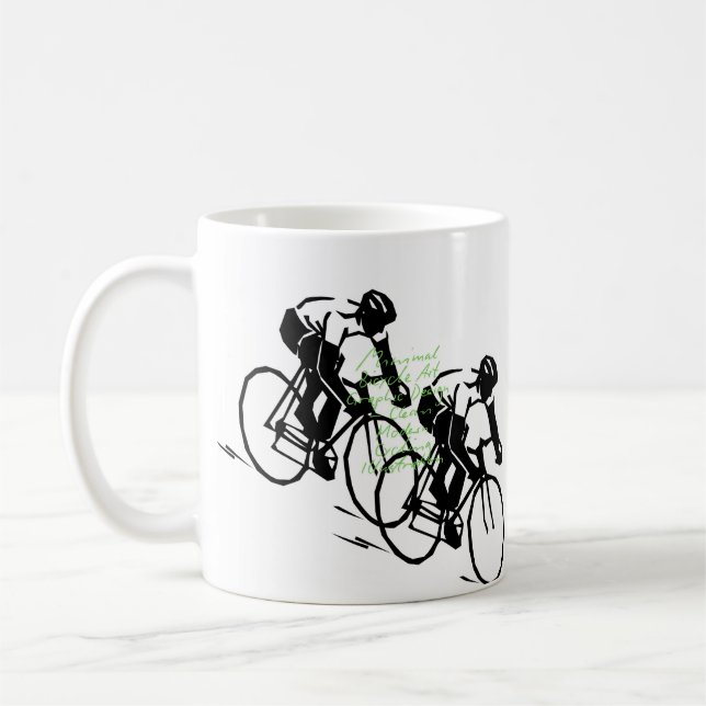 Caneca De Café Bicycle Riding Race Art (Esquerda)