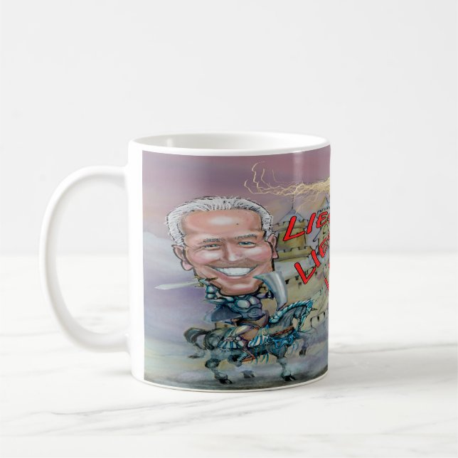 Caneca De Café Biden Fending Of Beast of Mies (Esquerda)