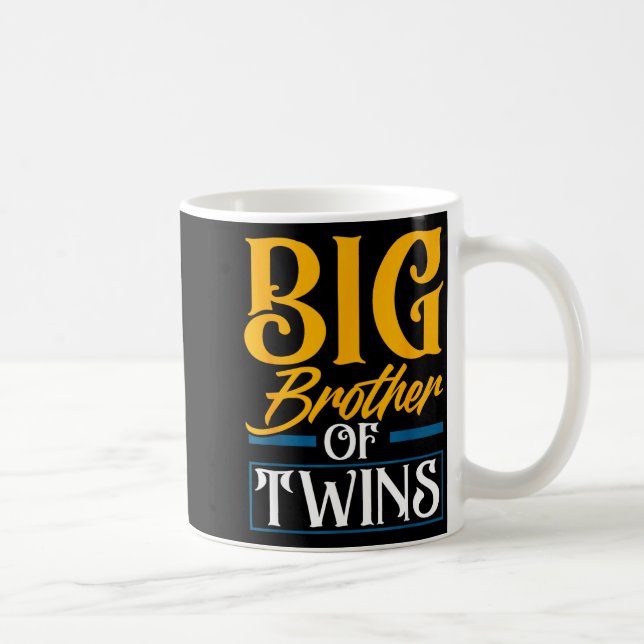 Caneca De Café Big Brother Of Twins New Brother Sibling Funny Twi (Direita)