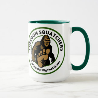 Caneca de Café "Big Foot Down" Freedom Squatchers