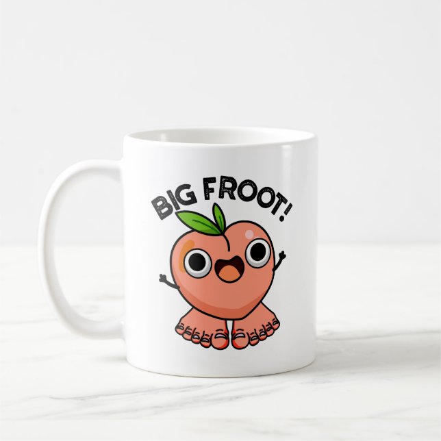 Caneca De Café Big Froot Engraçado Pun Grande Pé (Esquerda)