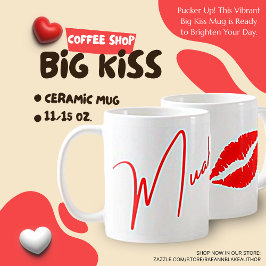 Caneca De Café Big Kiss Mug