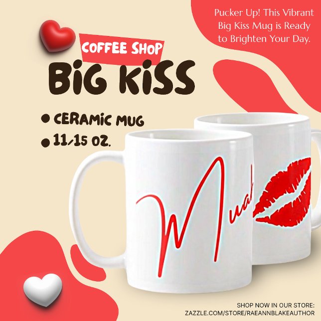 Caneca De Café Big Kiss Mug (Criador carregado)