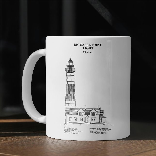 Caneca De Café Big Sable Point Lighthouse - Michigan - BD (Big Sable Point Lighthouse - Michigan - BD. Coffee Mug)