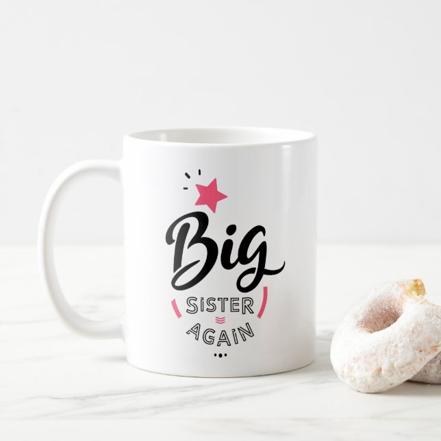 Caneca De Café Big sister again (Com Donut)