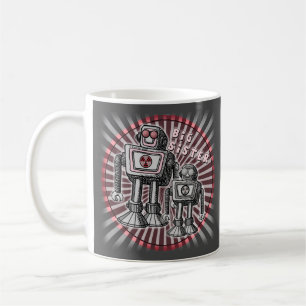Caneca De Café Big Sister Robot nome personalizado Mug