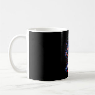 Caneca De Café Bigfoot bandeira americana sasquatch patriótico en