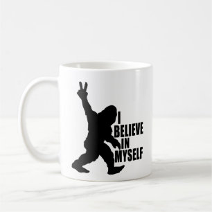 Caneca De Café Bigfoot Engraçado - Eu Acredito em Mim Mesmo