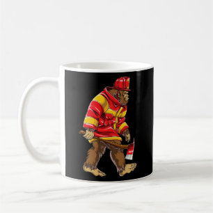 Caneca De Café Bigfoot Firefighter Thin Red Line Sasquatch