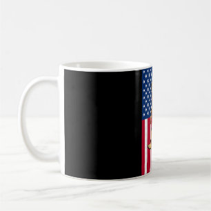 Caneca De Café Bigfoot Futebol Bandeira EUA Engraçado Patriótico 