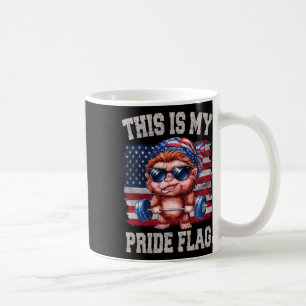 Caneca De Café Bigfoot Levantando Barbell Em 4 De Julho Este É O