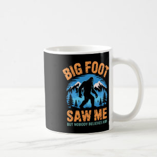 Caneca De Café Bigfoot Me Viu Camiseta Sasquatch Retro Pé Grande