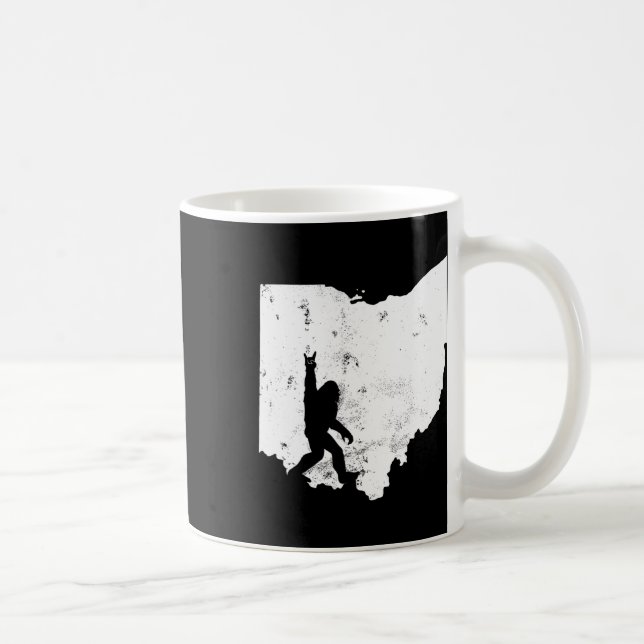 Caneca De Café Bigfoot Ohio State Map Sasquatch Men Gift (Direita)