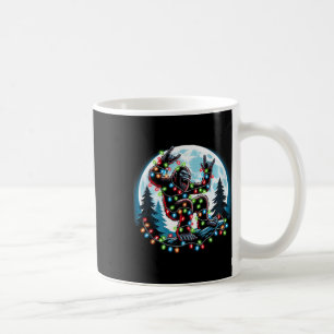 Caneca De Café Bigfoot Papai noel Árvore de Natal Luz Engraçada X