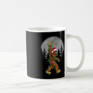 Caneca De Café Bigfoot Papai noel Árvore de Natal Luz Engraçada X