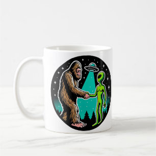 Caneca De Café Bigfoot responde à Alienígena