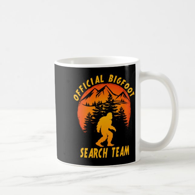 Caneca De Café Bigfoot Search Team Sasquatch Yeti Funny  (Direita)