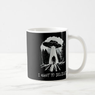 Caneca De Café Bigfoot Ufo Eu Quero Acreditar Em Homens Da Flores