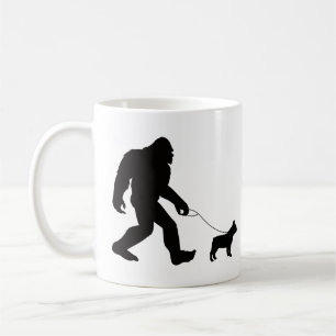 Caneca De Café Bigfoot Walking French Bulldog