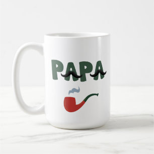 Caneca De Café Bigode de papai dia dos pais engraçado 