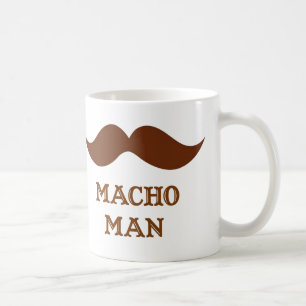 Caneca De Café Bigode macho engraçado do homem