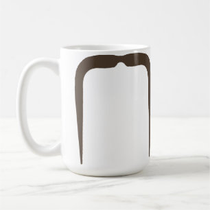 Caneca De Café Bigode Manchu de Fu em Brown