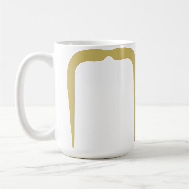 Caneca De Café Bigode Manchu de Fu no louro (Esquerda)