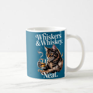 Caneca De Café Bigodes e engraçado gato amante bebedor arrumado