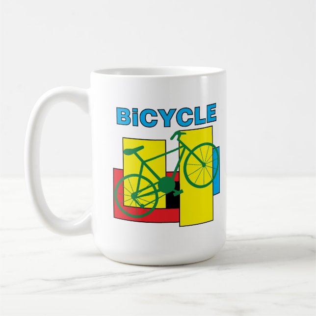Caneca De Café Bike do bloco de cores (Esquerda)