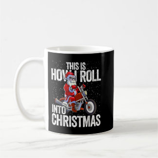Caneca De Café Biker Santa Claus Men Motocicleta Ch