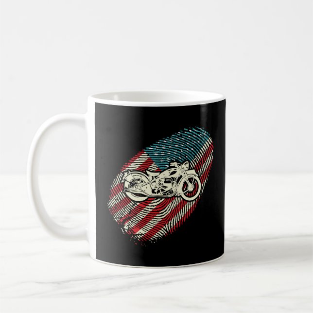 Caneca De Café Biker U Sinalizador Impressão Digital Dois Dedos O (Esquerda)