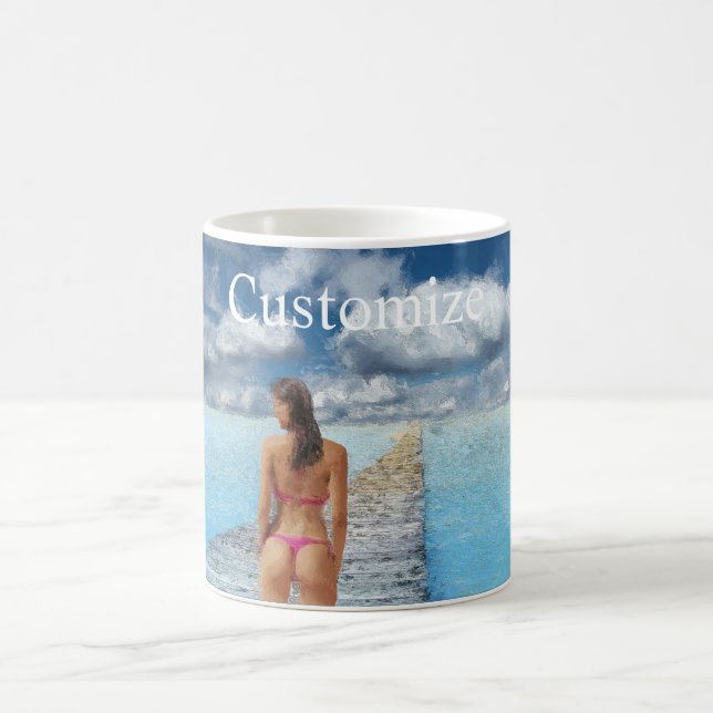 Caneca De Café Bikini Girl Thunder_Cove (Centro)