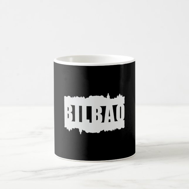 Caneca De Café Bilbao Espanha Cidade Skyline Cityscape Funny Pres (Centro)