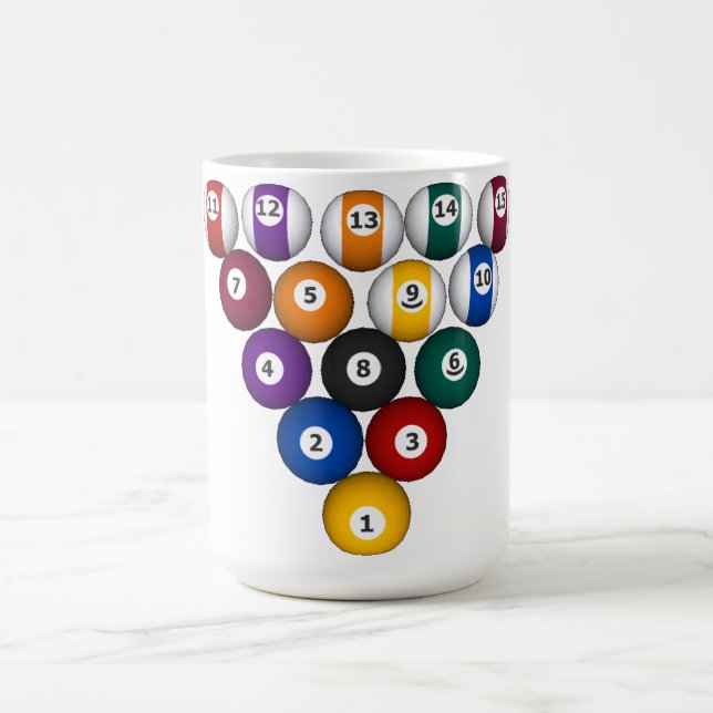 Caneca De Café Bilhares / Bolas de Piscina: Mug Personalizado (Centro)