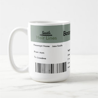 Caneca De Café Bilhete da Companhia Aérea de Lançamento de Gravid