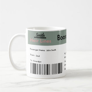 Caneca De Café Bilhete de Anúncio de Gravidez do Viajante Mundial
