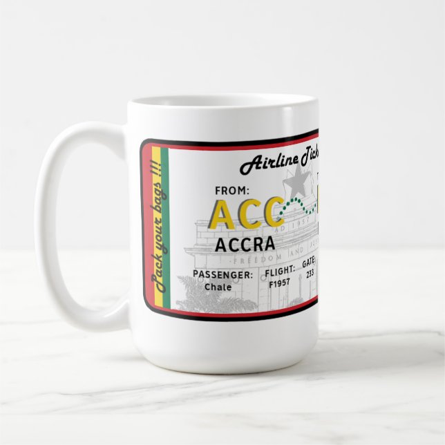 Caneca De Café Bilhete Gana (Esquerda)