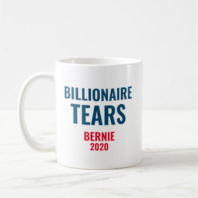 Caneca De Café Bilionário Tears Bernie Sanders 2020 (Esquerda)