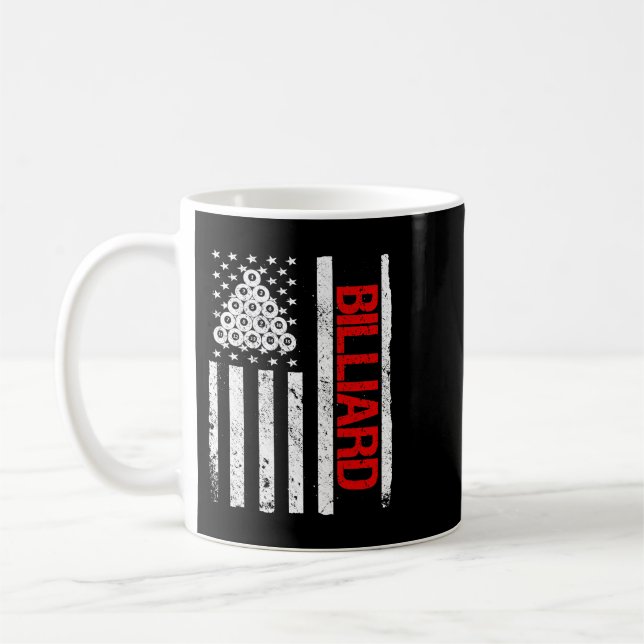 Caneca De Café Billiard American Flag Player Billiards Billiards (Esquerda)