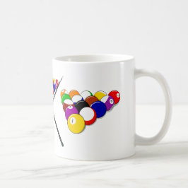 Caneca De Café Billiard Piscinas Balls and Cues
