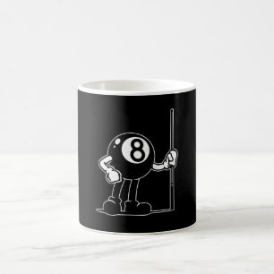 Caneca De Café Billiards Cue Sports 8 Ball Vintage Cartoon