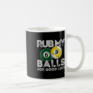 Caneca De Café Billiards Engraçada Esfregue Meu Por Boa Sorte