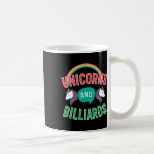 Caneca De Café Billiards Engraçados Mostram Unicórnios E Piscina